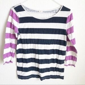 J. Crew 3/4 sleeve striped T Shirt, XS